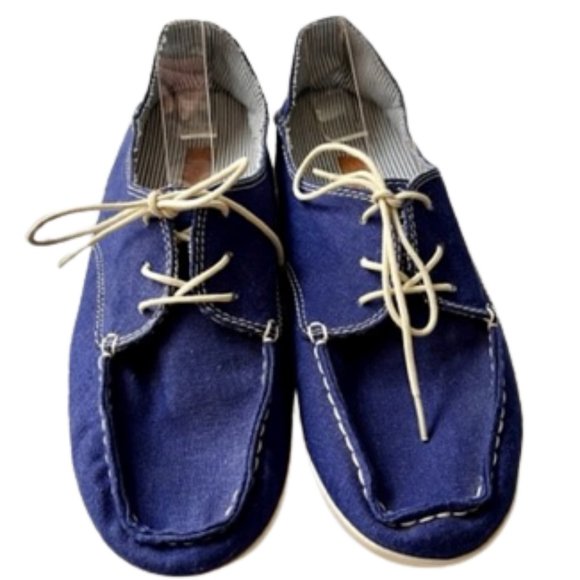 Olukai Heleuma Hand Stitched Canvas Flats/Slides - Bright Royal Blue - 8 - Picture 3 of 11